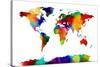 Map of the World Map-Michael Tompsett-Stretched Canvas