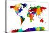 Map of the World Map-Michael Tompsett-Stretched Canvas