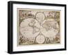 Map Of The World: 'Nova Orbis Tabula in Lucem Edita'. Amsterdam. 1680-Frederick de Wit-Framed Giclee Print