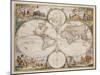 Map Of The World: 'Nova Orbis Tabula in Lucem Edita'. Amsterdam. 1680-Frederick de Wit-Mounted Giclee Print