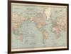 Map of the World on Mercator's Projection, Showing the Chief Countries and their Colonies-Encyclopaedia Britannica-Framed Art Print