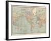 Map of the World on Mercator's Projection, Showing the Chief Countries and their Colonies-Encyclopaedia Britannica-Framed Art Print