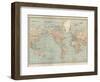 Map of the World on Mercator's Projection, Showing the Chief Countries and their Colonies-Encyclopaedia Britannica-Framed Art Print