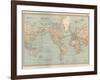 Map of the World on Mercator's Projection, Showing the Chief Countries and their Colonies-Encyclopaedia Britannica-Framed Art Print