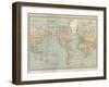 Map of the World on Mercator's Projection, Showing the Chief Countries and their Colonies-Encyclopaedia Britannica-Framed Art Print