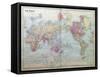 Map of the World: on Mercator's Projection-null-Framed Stretched Canvas