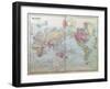 Map of the World: on Mercator's Projection-null-Framed Giclee Print