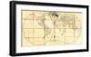 Map of the World, Researches of Capt. James Cook, c.1808-Aaron Arrowsmith-Framed Art Print