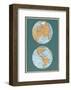 Map of the World’s Hemispheres, two views-null-Framed Art Print