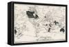 Map of the World Showing British Empire Possessions-J.g. Bartholomew-Framed Stretched Canvas