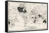 Map of the World Showing British Empire Possessions-J.g. Bartholomew-Framed Stretched Canvas