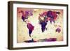 Map of the World Vintage-Mark Ashkenazi-Framed Giclee Print