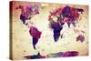 Map of the World Vintage-Mark Ashkenazi-Stretched Canvas