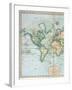 Map of the World: Western Half of "A New Chart of the World, on Mercator's Projection, Exhibiting…-null-Framed Giclee Print