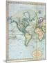 Map of the World: Western Half of "A New Chart of the World, on Mercator's Projection, Exhibiting…-null-Mounted Giclee Print