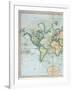 Map of the World: Western Half of "A New Chart of the World, on Mercator's Projection, Exhibiting…-null-Framed Giclee Print