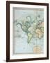 Map of the World: Western Half of "A New Chart of the World, on Mercator's Projection, Exhibiting…-null-Framed Giclee Print