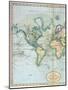 Map of the World: Western Half of "A New Chart of the World, on Mercator's Projection, Exhibiting…-null-Mounted Giclee Print