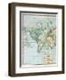 Map of the World: Western Half of "A New Chart of the World, on Mercator's Projection, Exhibiting…-null-Framed Giclee Print