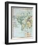 Map of the World: Western Half of "A New Chart of the World, on Mercator's Projection, Exhibiting…-null-Framed Giclee Print