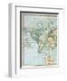 Map of the World: Western Half of "A New Chart of the World, on Mercator's Projection, Exhibiting…-null-Framed Giclee Print