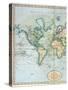 Map of the World: Western Half of "A New Chart of the World, on Mercator's Projection, Exhibiting…-null-Stretched Canvas