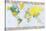 Map of the World (With Flags) Art Poster Print-null-Stretched Canvas