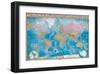 Map of the World with Flags-null-Framed Art Print