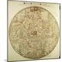 Map of the World with Jerusalem Placed at its Center-null-Mounted Giclee Print