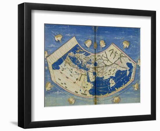 Map of the World with the Twelve Winds-Ptolemy-Framed Giclee Print