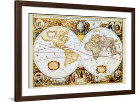 Map of the World-null-Framed Art Print