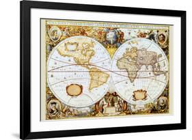 Map of the World-null-Framed Art Print