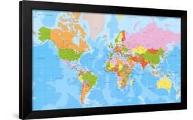 Map of the World-null-Framed Poster