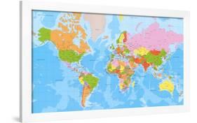 Map of the World-null-Framed Poster