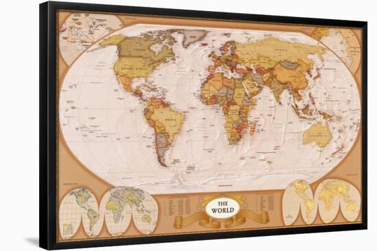 Map of the World-null-Framed Poster