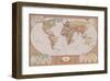 Map of the World-null-Framed Premium Giclee Print