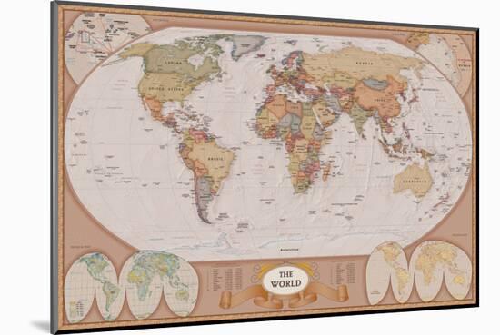 Map of the World-null-Mounted Premium Giclee Print