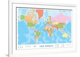 Map of the World-null-Framed Art Print