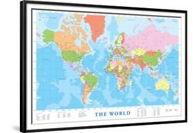 Map of the World-null-Framed Art Print