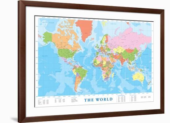 Map of the World-null-Framed Art Print