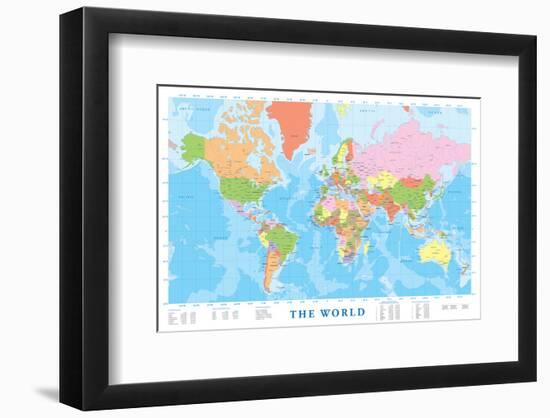 Map of the World-null-Framed Art Print