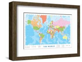 Map of the World-null-Framed Art Print