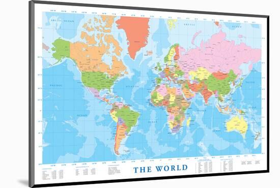 Map of the World-null-Mounted Art Print