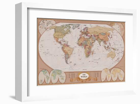 Map of the World-null-Framed Art Print