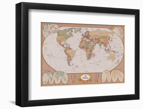 Map of the World-null-Framed Art Print