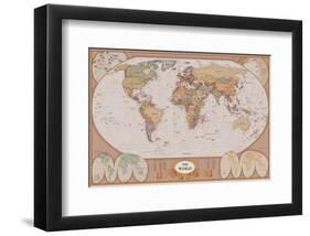 Map of the World-null-Framed Art Print