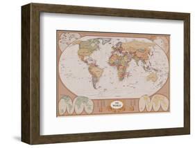 Map of the World-null-Framed Art Print