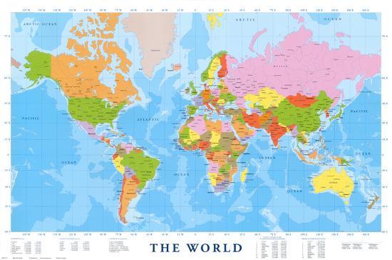 Map of the World-null-Lamina Framed Poster