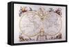 Map of the World-Fototeca Gilardi-Framed Stretched Canvas