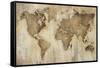 Map of the World-Liz Jardine-Framed Stretched Canvas